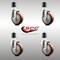 Service Caster 4 Inch 316SS Maroon Polyurethane Swivel 1-3/4 Inch Expanding Stem Caster Set SCC SCC-SS316EX20S414-PPUB-MRN-134-4 - alternate 2